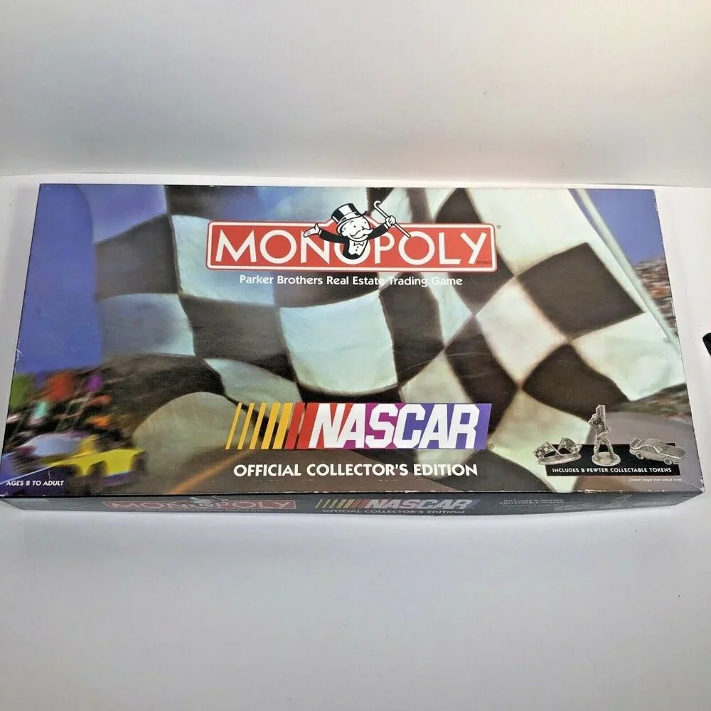 Monopoly Parker Bros Board Game 1996 NASCAR Official Collectors Edition Complete